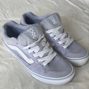 Vans Suede Light Gray/ Blue Sneakers w/ White Accents. New, never worn, no tags.